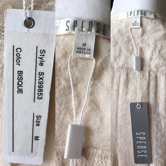 Spense Beige Embroidered Tank - Picture 5 of 7